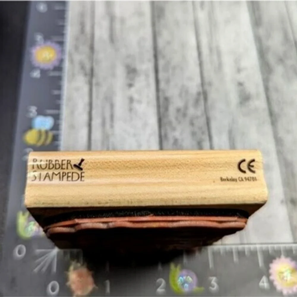 Rubber Stampede Birthday Cake Duet Z908H Rubber Stamp Wood #A101